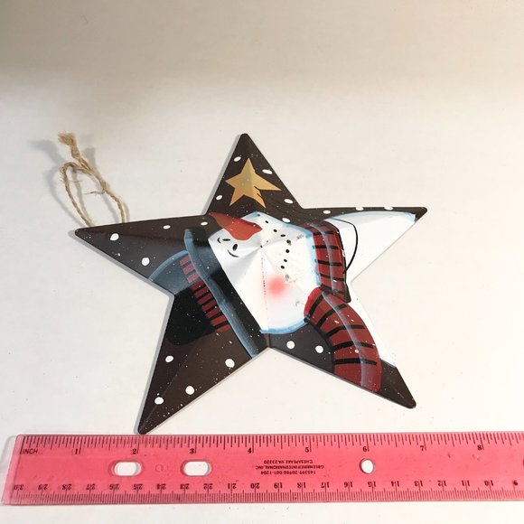 Vintage Frosty the Snowman Christmas Tree Decoration Door Wall Sign Tin Metal - Picture 6 of 8